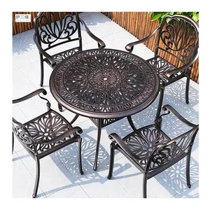 Tavolo da esterno e sedia in alluminio per esterno in ferro da esterno protezione solare impermeabile da tavolo e sedia combinazione