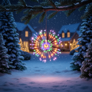 Luces LED Cesorsmic Tipo Pirotecnia de 7.9 Pulgadas para Decoración Navideña de Exterior con 140 LED y Clasificación IP65 - Product Image 2