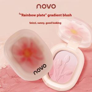 NOVO maquillaje coreano tres colores degradado rubor multiusos 5g rubor en polvo blanco desnudo miel melocotón colores rubor Etiqueta Privada - Product Image 4