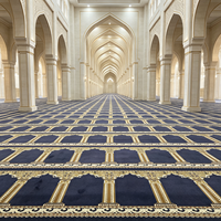 Fournisseur de tapis de mosquée grande taille 100% polyester ignifuge, tapis mural sur mesure, doux et épais, fabrication OEM directe d'usine
