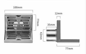 Yoto trực tiếp bán Hot Top phòng tắm cống sàn hình chữ L dày góc thoát nước sàn cống bên hàng hình chữ L sàn cống - Product Image 5