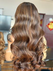 Venta al por mayor de fábrica de pelo humano natural resaltado pelucas cutícula alineada Peluca de pelo Pelucas de Cabello Humano 100 Natural - Product Image 4