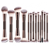 Nouvel ensemble de pinceaux de maquillage professionnels en nylon de 14 pièces, pinceaux de maquillage portables de voyage, outils de maquillage multifonctionnels à double tête