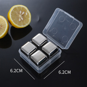 Camol fabbrica cubetti di ghiaccio riutilizzabili in acciaio inox per refrigeratori pietre di whisky raffreddamento cubetti di ghiaccio per bevitori di vino - Product Image 4
