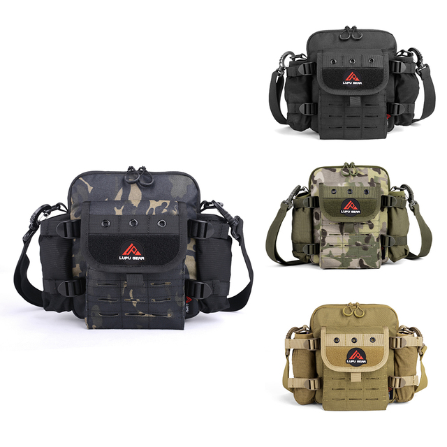 Wholesale LUPUTactical Sling Crossbody Bag Multi Pocket Waterproof Nylon Outdoor Hiking Shoulder Chest Bag Custom Logo Supported