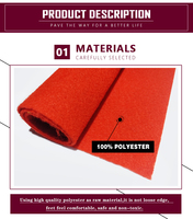 Le polyester non tissé roule le tapis d'exposition de tapis et le tapis extérieur jetable