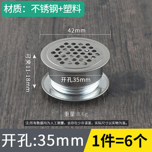 Stainless Steel Ventilation Mesh Decorative Covers for Shoe Cabinets Exhaust Holes Plug for Wardrobes Wardrobe Hardware - Product Image 5
