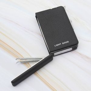 Étui à cigarettes automatique <span class=keywords><strong>de</strong></span> luxe en métal (lot <span class=keywords><strong>de</strong></span> 10) avec briquet intégré, design créatif noir givré/encens, logo personnalisé - Product Image 6