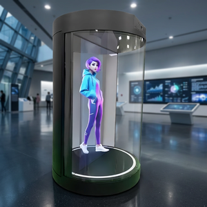 3D โฮโลแกรม21.5นิ้ว Android OS Ai Human ตู้โฮโลแกรมหน้าจอใสท่อโฮโลแกรมแบบโต้ตอบ - Product Image 5