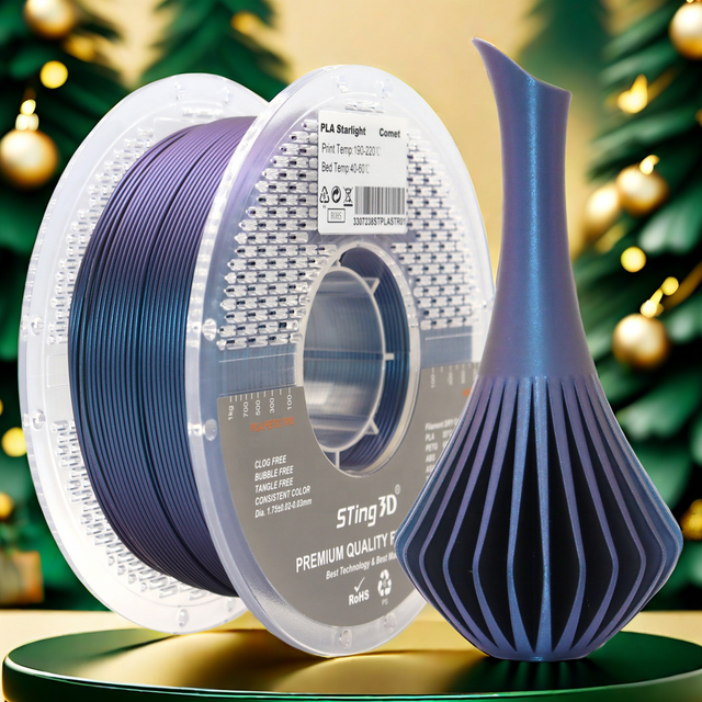 Sting3D PLA Pro Starlight 3D Printer Filament 1.75mm 0.02mm 1kg Eco-Friendly PLA 190-220C