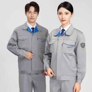 Traje de trabajo general a prueba de ácidos de sarga gruesa antiestática, a prueba de álcalis, uniforme de ropa de trabajo para hombres de invierno con logotipo, ropa de trabajo - Product Image 6