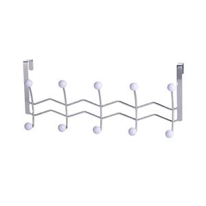 Home Basics Over the Door 5 Hook Towel Rack with PP Balls - Product Image 1