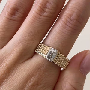 เครื่องประดับสั่งทำพิเศษ แหวนทองแท้ 9k 10k 14k 18k ทองคำขาว ทองคำชมพู ทองคำเหลือง ประดับเพชร/พลอยจากแล็บ ผลิตจากโรงงาน - Product Image 1