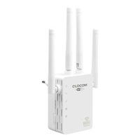 Répéteur WiFi QLOCOM avec logo personnalisé, configuration rapide WPS, répéteur WiFi sans fil, extension de portée WiFi, routeur 1200 Mbps pour PC et téléphone