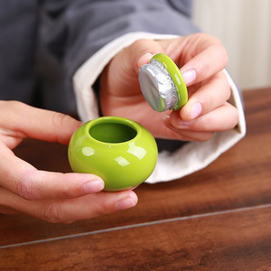 Tarro de Cerámica para Almacenamiento de Polvo Aromático de Té, Diseño Fresco y Bonito, Mini Tarro de Porcelana con Esmalte de Color, Diseño de Dragón Pauling - Product Image 2