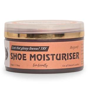 Shoe Mistri Burgundy <b>Leather</b> Shoe Moisturizer <b>Cream</b> 50g for Smooth <b>Leather</b> Shoes Boots Bags and Wallets <b>Restores</b> Color Nourishes - Product Image 1