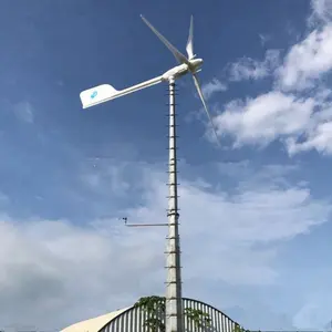 Turbina eólica de paso variable tipo Windspot 3kw trifásica Ac Pma, impulsa directamente la conexión a la red solar/eólica, sistema de desconexión a la red 4kw HLD 4M