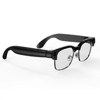 Lunettes intelligentes électrochromiques US Stock E09C à demi-cerclage en métal avec caméra 8MP, stabilisation d'image électronique (EIS) anti-tremblement et vidéo 1080p