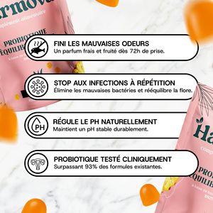 Gummies Probiotiques pour Femmes Saveur Ananas Santé Immunitaire Bien-être Énergie Complément Alimentaire Prébiotiques Sommeil Nootropiques - Product Image 4