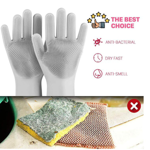 Gants <span class=keywords><strong>de</strong></span> lavage en silicone réutilisables pour cuisine, <span class=keywords><strong>salle</strong></span> <span class=keywords><strong>de</strong></span> <span class=keywords><strong>bain</strong></span> et voiture, très demandés - Product Image 4