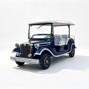 Véhicule commercial de luxe, bleu, cabriolet, sièges noirs, voiture classique, buggy antique, buggy électrique de tourisme, buggy vintage à vendre - Product Image 6