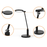 Lampe de bureau LED avec charge USB, lampe de table moderne à intensité réglable pour la maison, le bureau et l'étude