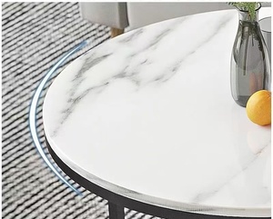 Ánh sáng sang trọng tối giản Bàn cà phê lớn và nhỏ tròn kết hợp mô hình Đá Bàn nhỏ bàn tròn sắt lưu trữ Bàn cà phê - Product Image 3