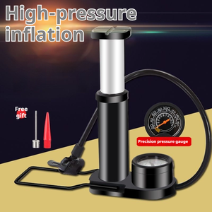 Bomba de Ar Portátil Mini de Alumínio 140PSI com Manômetro para Pneus de Bicicleta Elétrica e Motocicleta Presta Schrader - Product Image 4