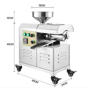 Prensa de Aceite Comercial de Acero Inoxidable, Mini Freidora Automática, Extractor de Aceite de Nuez, Cacahuete y Linaza de Alta Calidad - Product Image 6