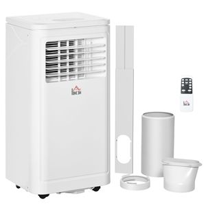 24H Timer 8000 BTU <b>Portable</b> <b>AC</b> <b>Unit</b> with Dehumidifier Remote Control for 161 Sq Ft Rooms (UK/EU Plug) Black - Product Image 2
