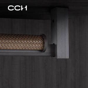 CCH vente en gros de tringle à manteaux personnalisée garde-robe en cuir murale tringle à suspendre pour vêtements en cuir rhomboïde tringle à suspendre pour garde-robe - Product Image 5