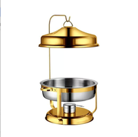 Edelstahl 9L Schwarzer Chafing Dish für Restaurants, Alkoholheizung, Speisenwärmer mit Manueller Temperaturregelung 50-70°C