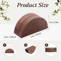 Supports de numéros de table en bois, porte-cartes de table semi-circulaires pour mariage, porte-noms, menu de restaurant, fête d'anniversaire, décoration d'événements