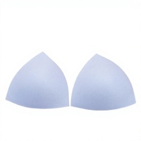 Coussinets de soutien-gorge en mousse PU respirante en tissu polyester, moulés, triangulaires pointus, en éponge micro-massante, pour sous-vêtements, maillots de bain et vêtements de sport