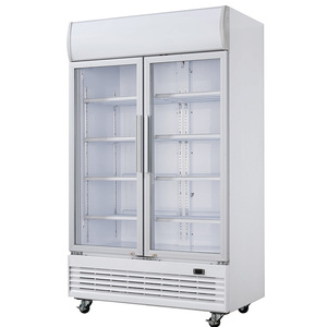 Dukers Auto Defrost Upright Beverages Showcase With <strong>Double</strong> Glass <strong>Doors</strong> Freezer <strong>Refrigerator</strong> - Product Image 3