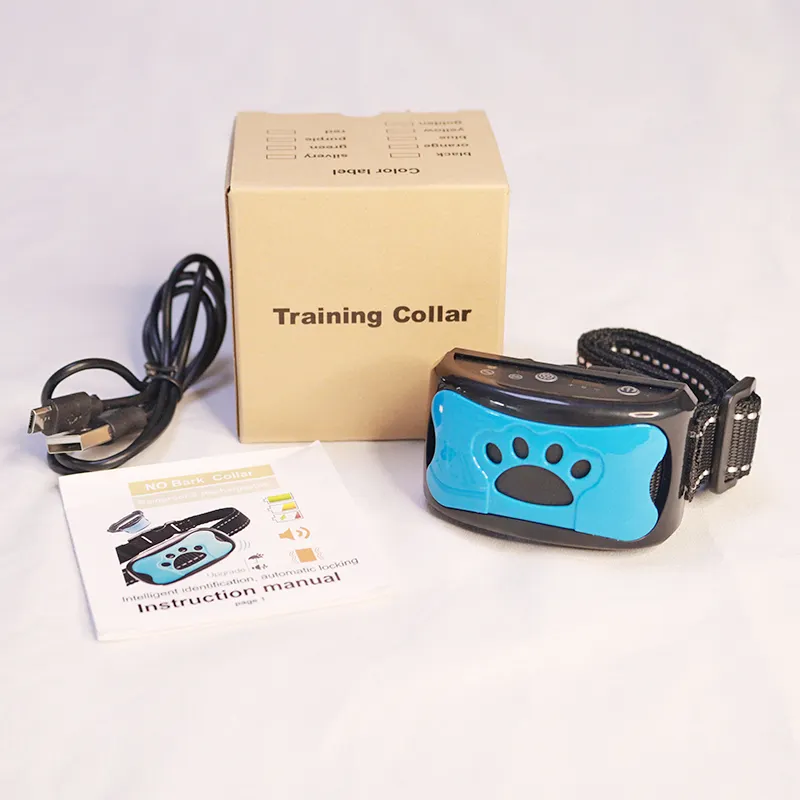 Top Seller No Bark Electric Shock Vibration Bark Control Collar for Dog Voice Activated Anti Bark Pet Dog Training Collar