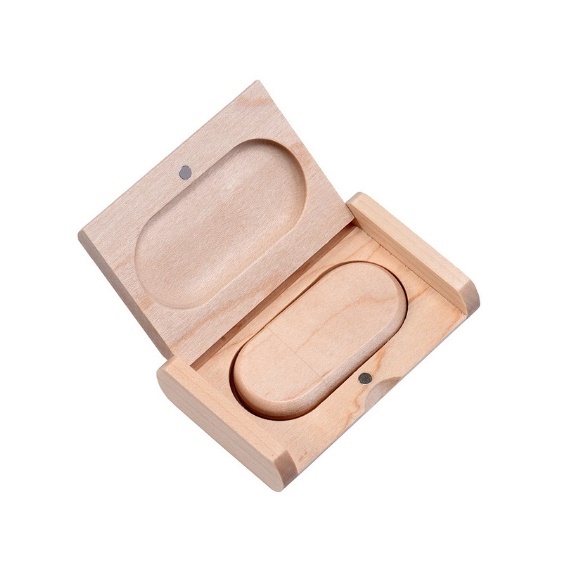Wooden USB Flash Drive Box Wholesale Pen Drive 8GB 16GB Engraved Logo Bamboo USB Flash Wedding Gift USB 3.0 32GB 64GB