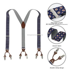 Grosir langsung suspender kulit modis pria bentuk Y 3.5cm warna polos dengan 6 klip kuat - Product Image 1