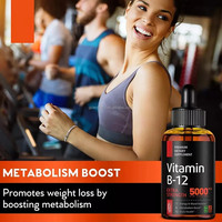 OEM/ODM/OBM Vitamina B12 Gotas Sublingual Líquido Vegano Vitamina B12 Suplementos de soporte inmunológico Vitamina B12 Gotas líquidas