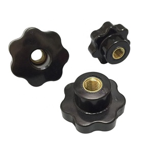 Bouton en bakélite plastique M4 - M20 à trou traversant avec écrous d'insertion en laiton - Product Image 6