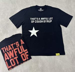 T-shirt Streetwear di Alta Qualità con Stampa Grafica Personalizzata 'That's a Awful Lot of Cough Syrup' per Uomo - Product Image 1