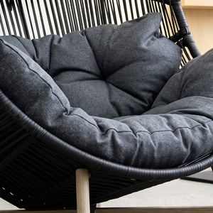 Fauteuil suspendu en métal J&M Outdoor T108 au design moderne pour intérieur et extérieur, balançoire nid d'oiseau, hamac de balcon, 2 places, mobilier d'extérieur - Product Image 5