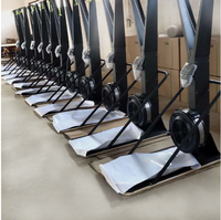 Appareil de ski de résistance avec écran LCD et ventilateur silencieux pour entraînement complet du corps, équipement de fitness commercial pour salle de sport, en acier, capacité 150 kg