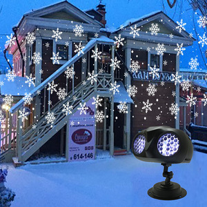 Christmas <b>Lights</b> Blizzard Owl Shape Binocular Remote Control Outdoor Lawn Projection Film Pattern Snowflake <b>Lights</b> Wholesale - Product Image 2