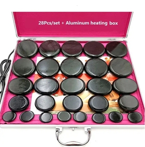 Elektrisches Hot-Stone-Massage-Set mit Wärmer für Natürliche Energiesteine zur Schmerzlinderung für den Einsatz im Kosmetikstudio - Product Image 1