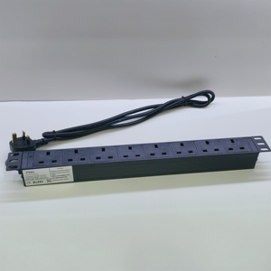 1U 19 Inch Metal 8 Outlet Mountable Power Strip 13A 8 Way Metal UK PDU for <b>Cabinet</b> - Product Image 3
