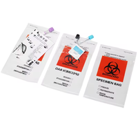 Sac de laboratoire biodégradable en PE plastique avec fermeture éclair, personnalisable avec logo, pour la récupération d'échantillons et les déchets biologiques dangereux (LDPE)