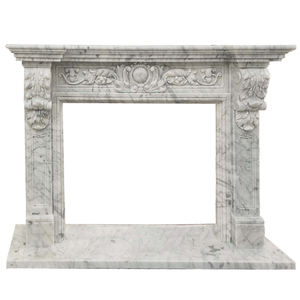 बड़े बड़े आकार के लिए हाथ नक्काशीदार संगमरमर चिमनी चारों ओर इनडोर - Product Image 6