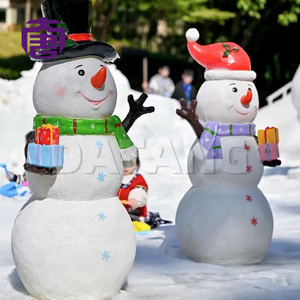 LED Fiberglass Snowman Christmas Motif <b>Light</b> Waterproof Outdoor Decoration Santa Elf Reindeer Garden Yard Party Decor - Product Image 5