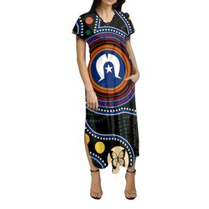 Vestido personalizado de diseño <span class=keywords><strong>Torres</strong></span> Strait Islands, poliéster Spandex, ropa de secado suave y rápido, vestido cómodo al por mayor - Product Image 1